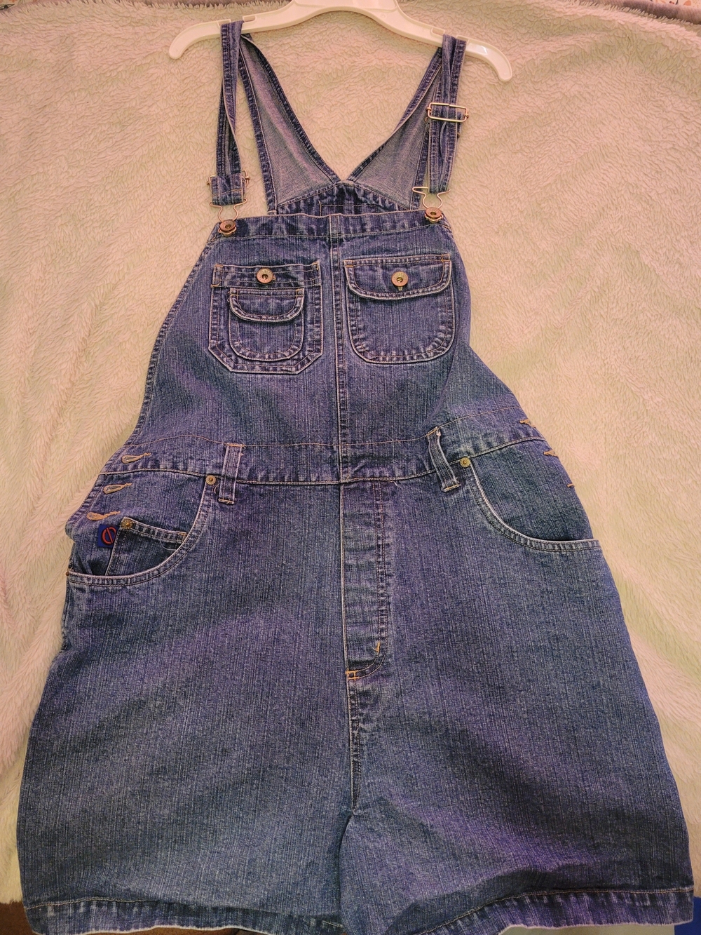 Classic Blue Denim Women's Short Overalls